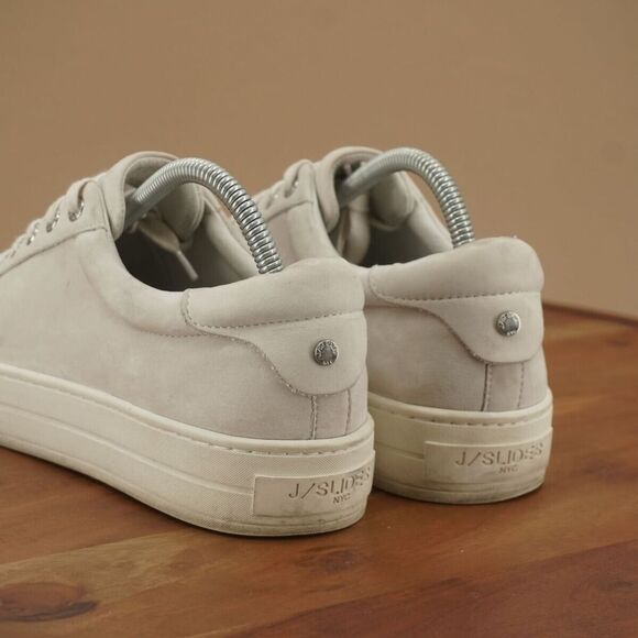 J/Slides Womens Hilton Sneakers Platform Gray Suede Lace Up Size 10M - Picture 5 of 9